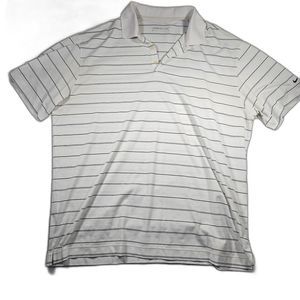 Nike Golf Shirt Mens 2XL White Short Sleeve Polo DriFit With Embroider Nike Logo